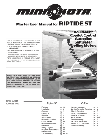 Minn Kota Riptide St User Manual Manualzz