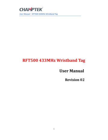 RFT500 433MHz Wristband Tag User Manual | Manualzz