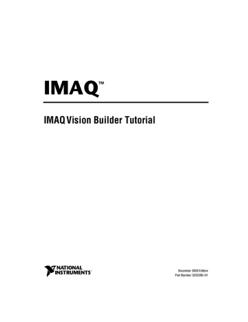 IMAQ Vision Builder Tutorial | Manualzz