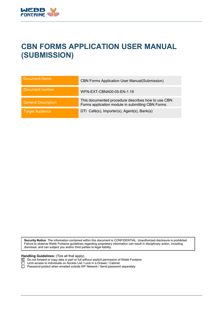 cbn forms application user manual (submission) Manualzz