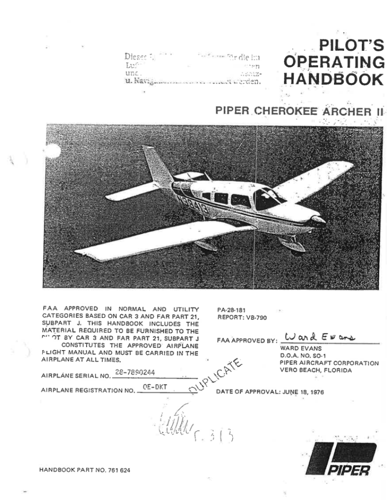 Pilot S Operating Handeook Manualzz