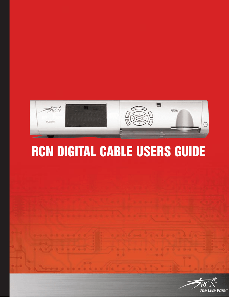 RCN DIGITAL CABLE USERS GUIDE Manualzz