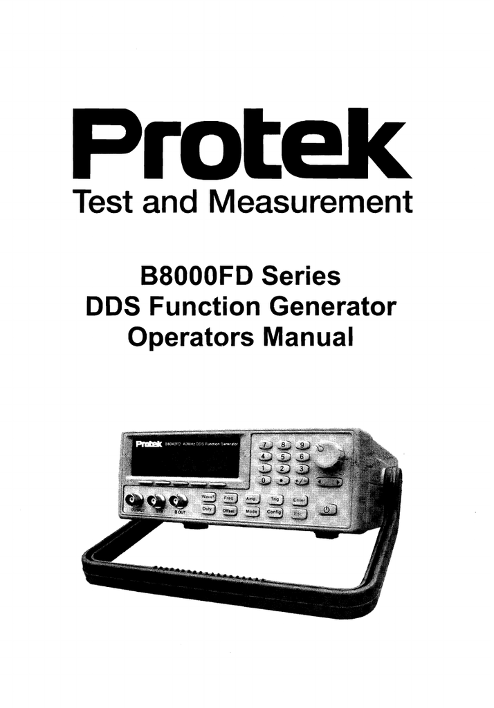 Protek 3201 service manual