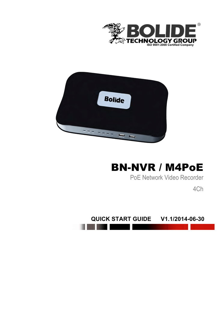 Bolide BNNVR Quick start manual Manualzz