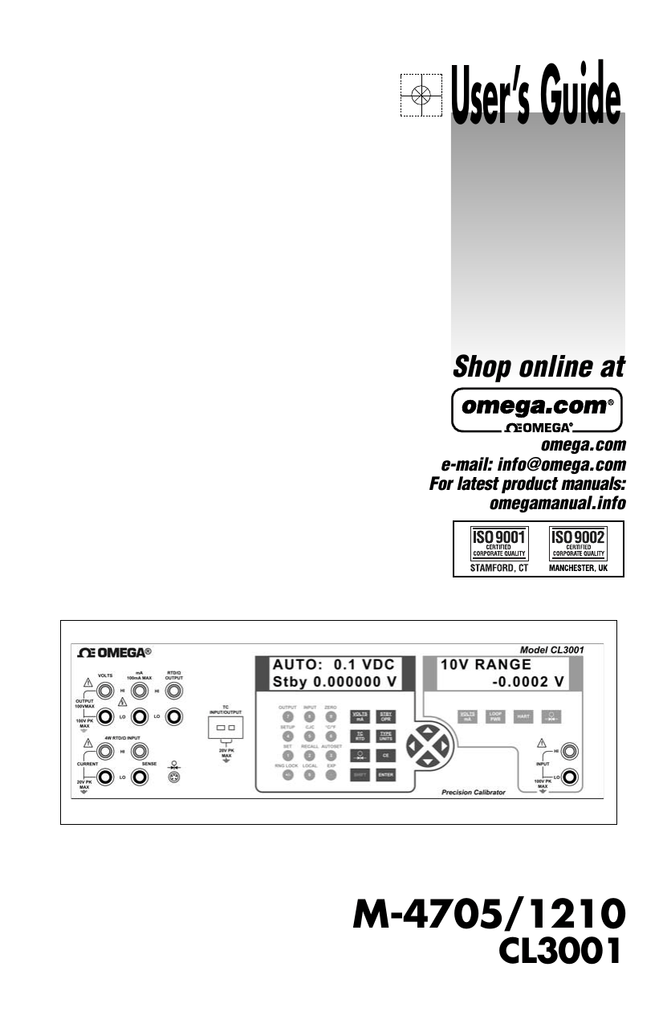 Omega Manuals | Manualzz