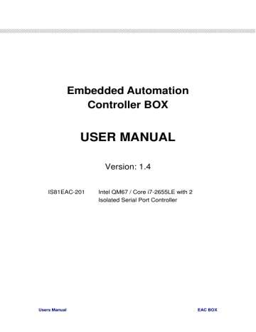 Winmate IS81EAC-201 User manual | Manualzz