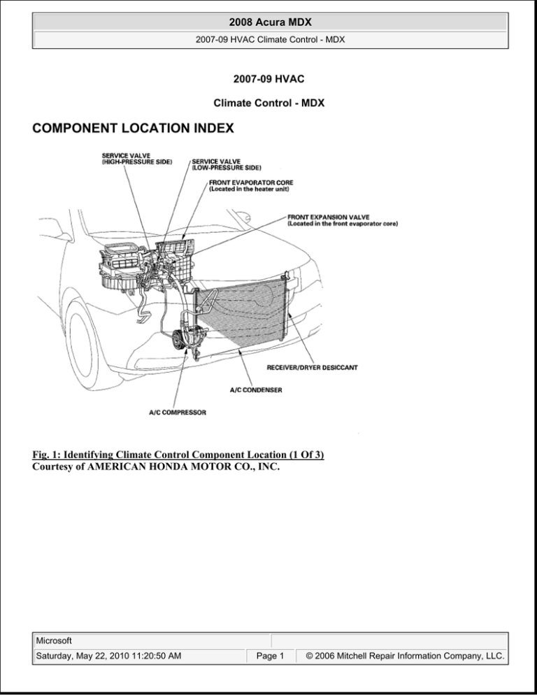 2007 Acura Mdx Ac Clutch Relay Replacement
