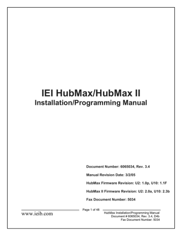 Nortek Contol Hub Max II Instructions | Manualzz