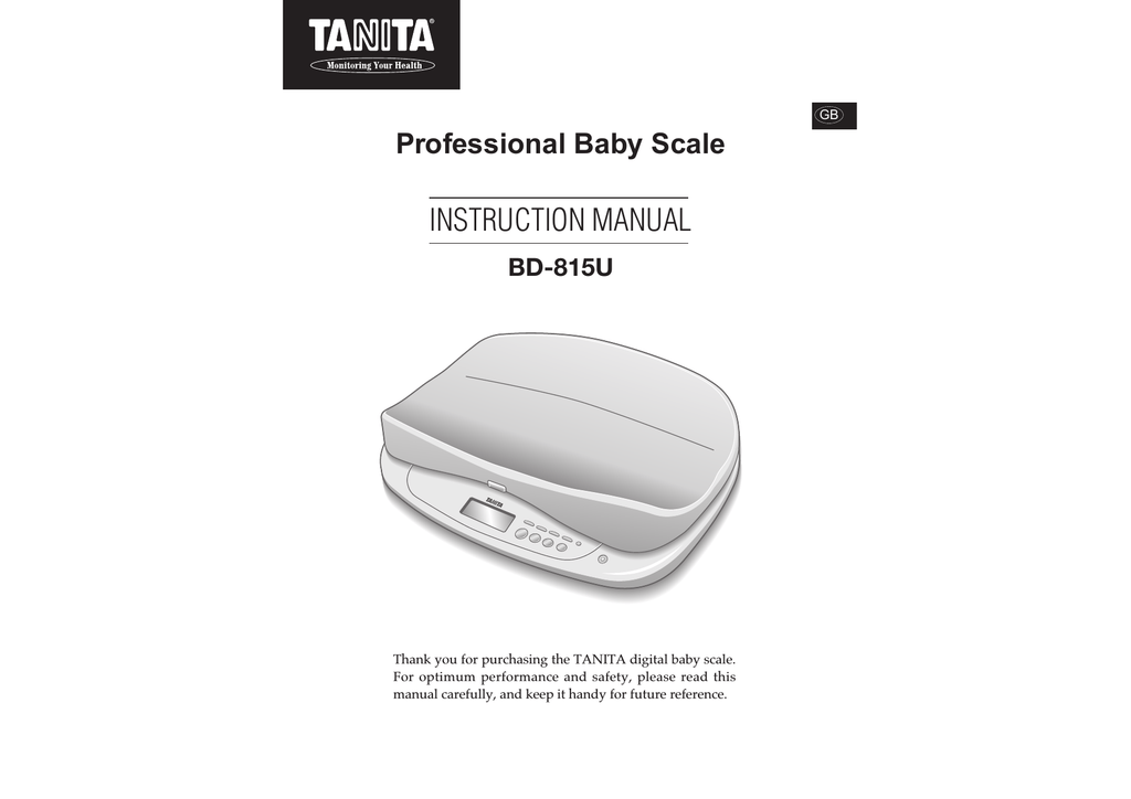 Tanita BD-815U Neonatal/Lactation Baby Scale