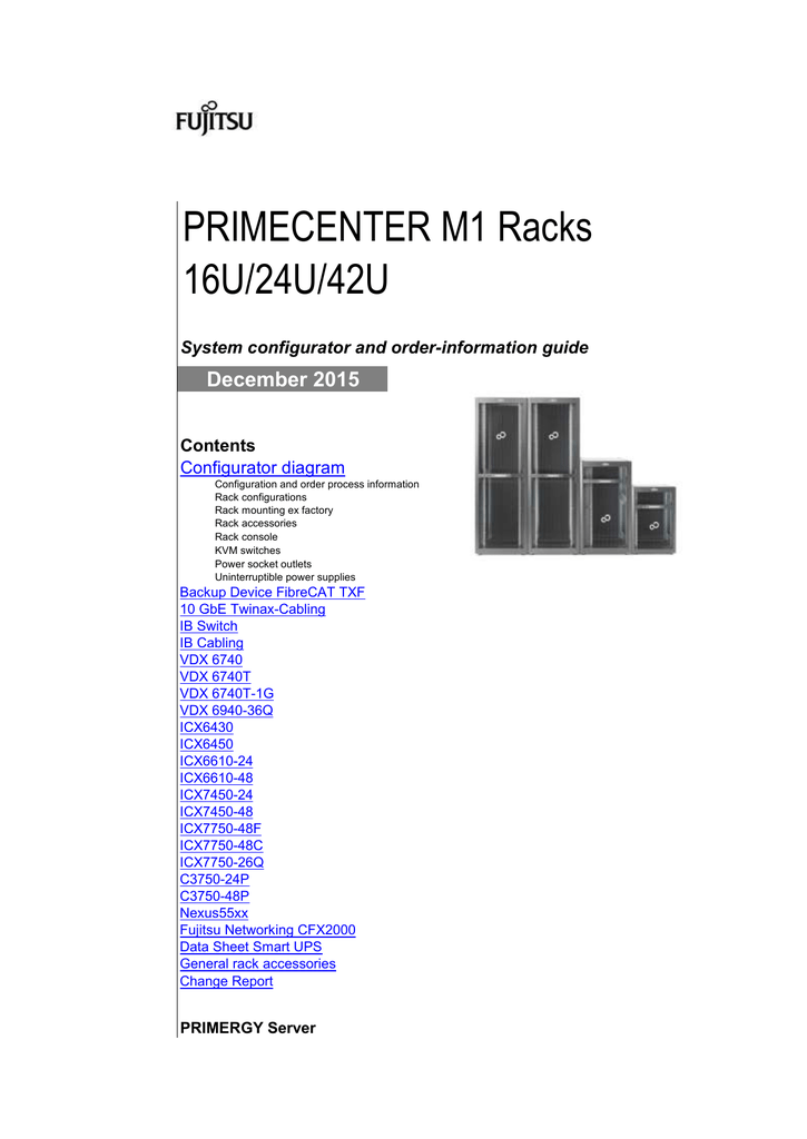 Configurator Primecenter M1 Rack Manualzz