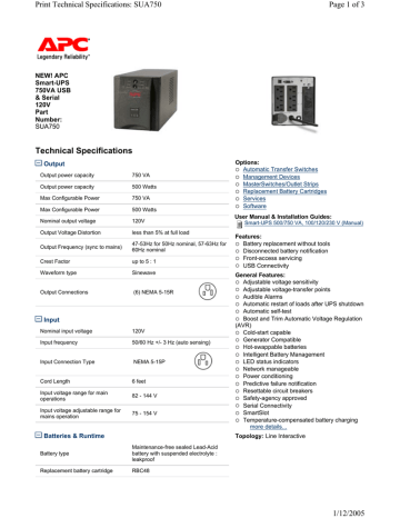 SUA750 | Manualzz