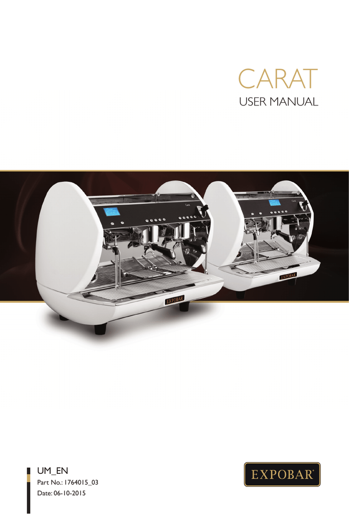 Expobar CARAT 2GR User manual Manualzz