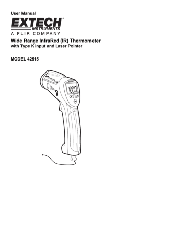 Extech Instruments 42515-T Wide Range IR Thermometer User manual | Manualzz