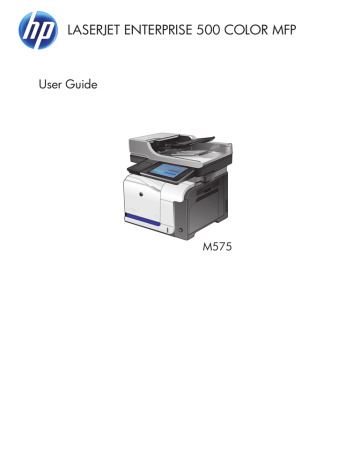 HP LaserJet Enterprise 500 color MFP M575 User guide | Manualzz
