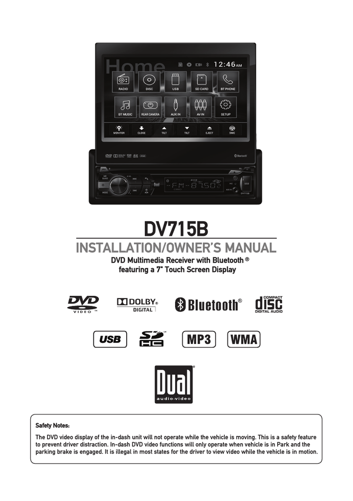 Dv715b Dual Electronics Manualzz