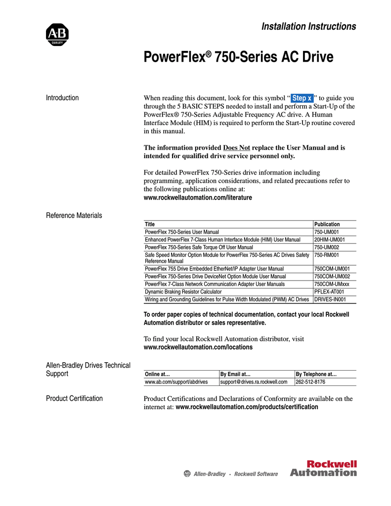 Powerflex 750 User Manual Rockwellautomation.com - brownnh