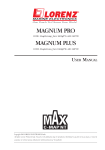 LORENZ MAGNUM PRO, MAGNUM PLUS User Manual