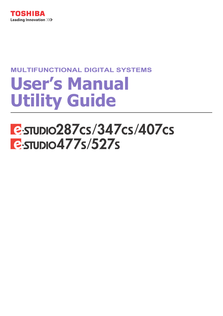 User`s Manual Utility Guide | Manualzz