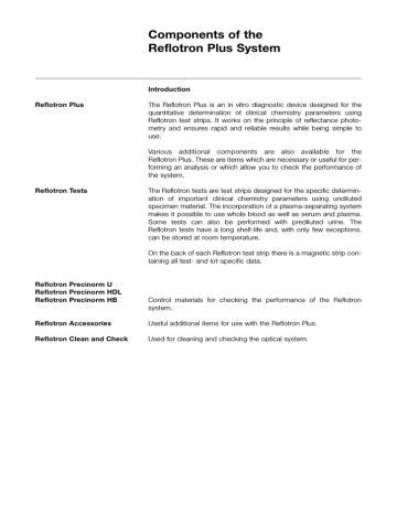 Reflotron User Manual | Manualzz
