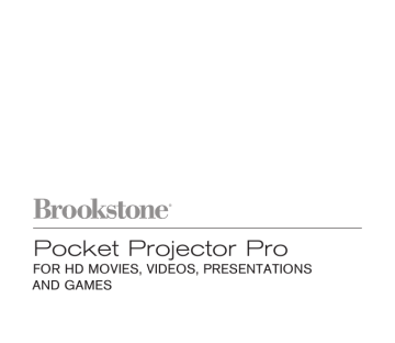 Troubleshooting. Brookstone 864129 Pocket Projector Pro pocket