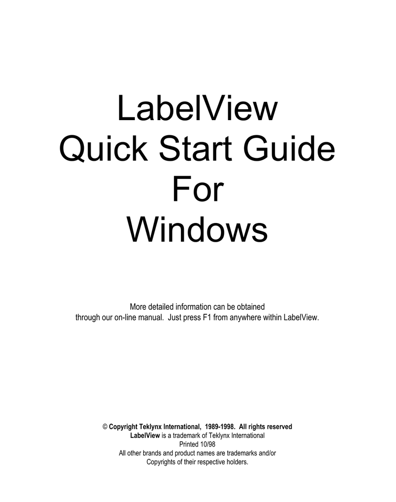 teklynx labelview 8.0