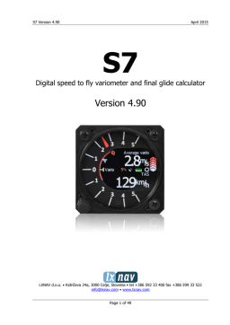 LXNAV S7 Variometer User Manual