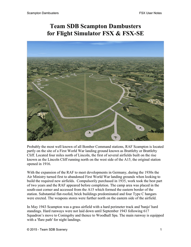 Team Sdb Scampton Dambusters For Flight Simulator Fsx Manualzz