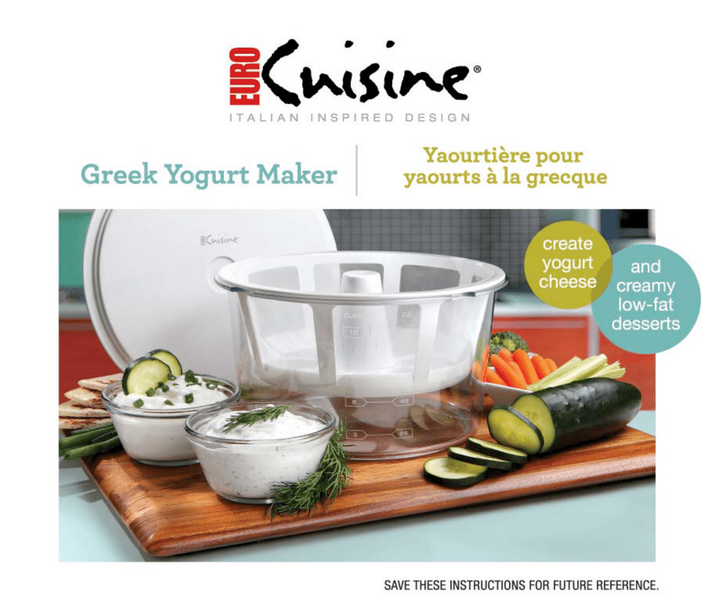 Yaourtière Euro Cuisine pour yaourt Grec, GY50 