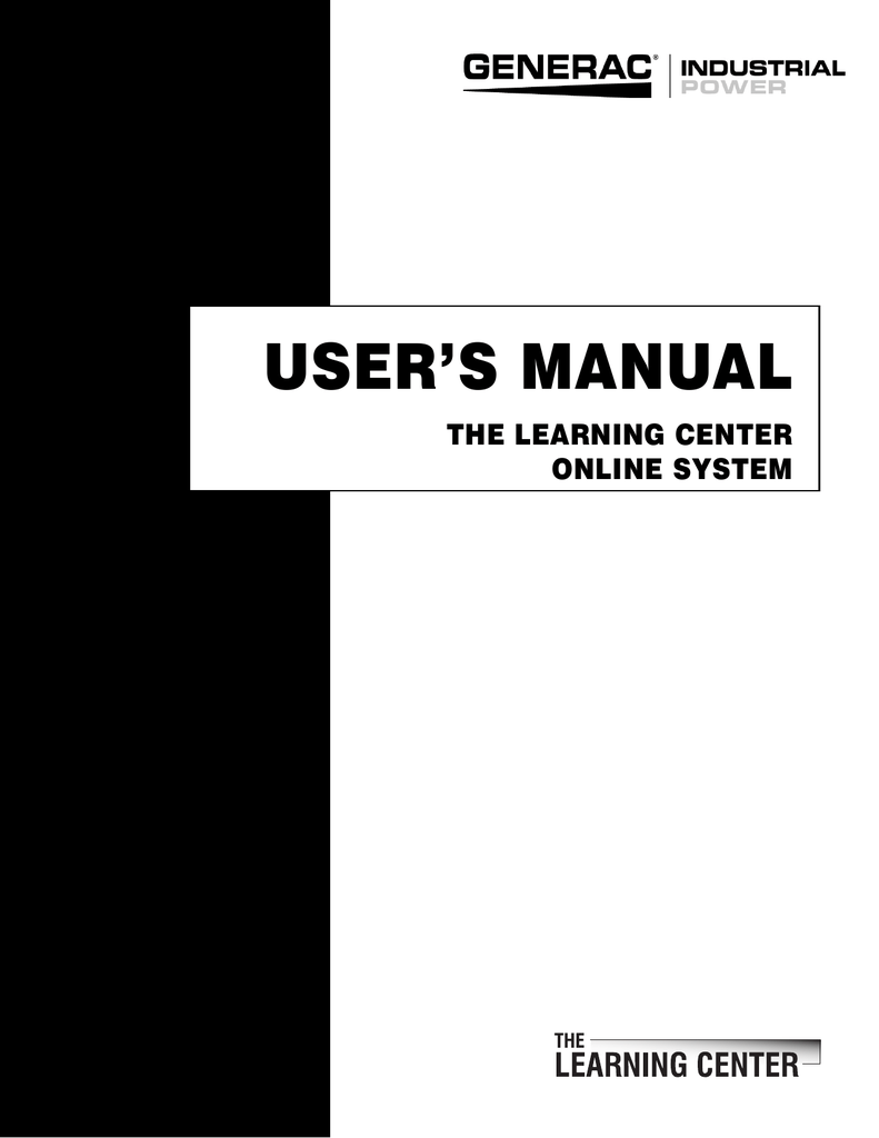 Generac Power Systems Learning Center User Manual Manualzz