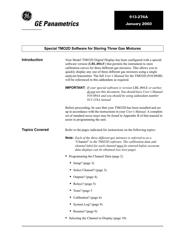 Tmo2d With Lbl 004 F Software For 3 Cal Curves Operating Manual Manualzz