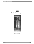 EDI Prolite Dimmer System User Manual