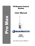 Rain Master Pro Max PROMAX, PROMAX-UA User Manual