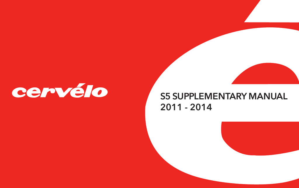 Cervelo s5 sales manual