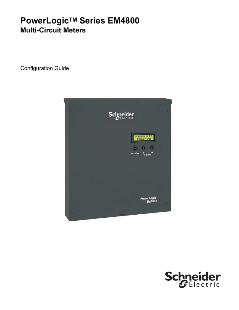 Schneider Electric EM4800 User Manual Manualzz