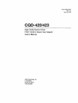 CMD Technology CQD-420/423 Manual | AI Chat &amp; PDF