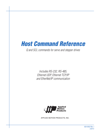 Host Command Reference Rev I | Manualzz