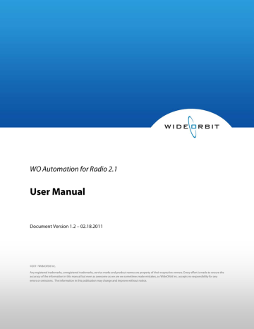 Wo Automation For Radio 2 1 User Manual Manualzz