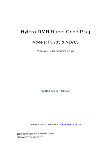 hytera dmr programming