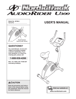 NordicTrack 30706.0 - User manual | manualzz.com