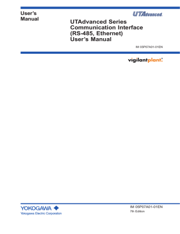 Yokogawa Ut Advanced Communication Interface Manualzz