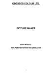 Picture Maker User Manual - Administrator and Operator