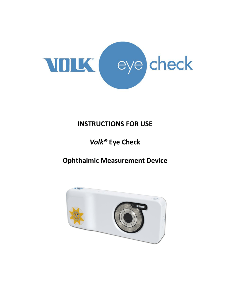 Volk Eye Check Instructions for Use Manualzz