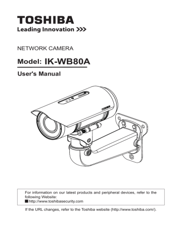Toshiba IK-WB80A User manual | Manualzz