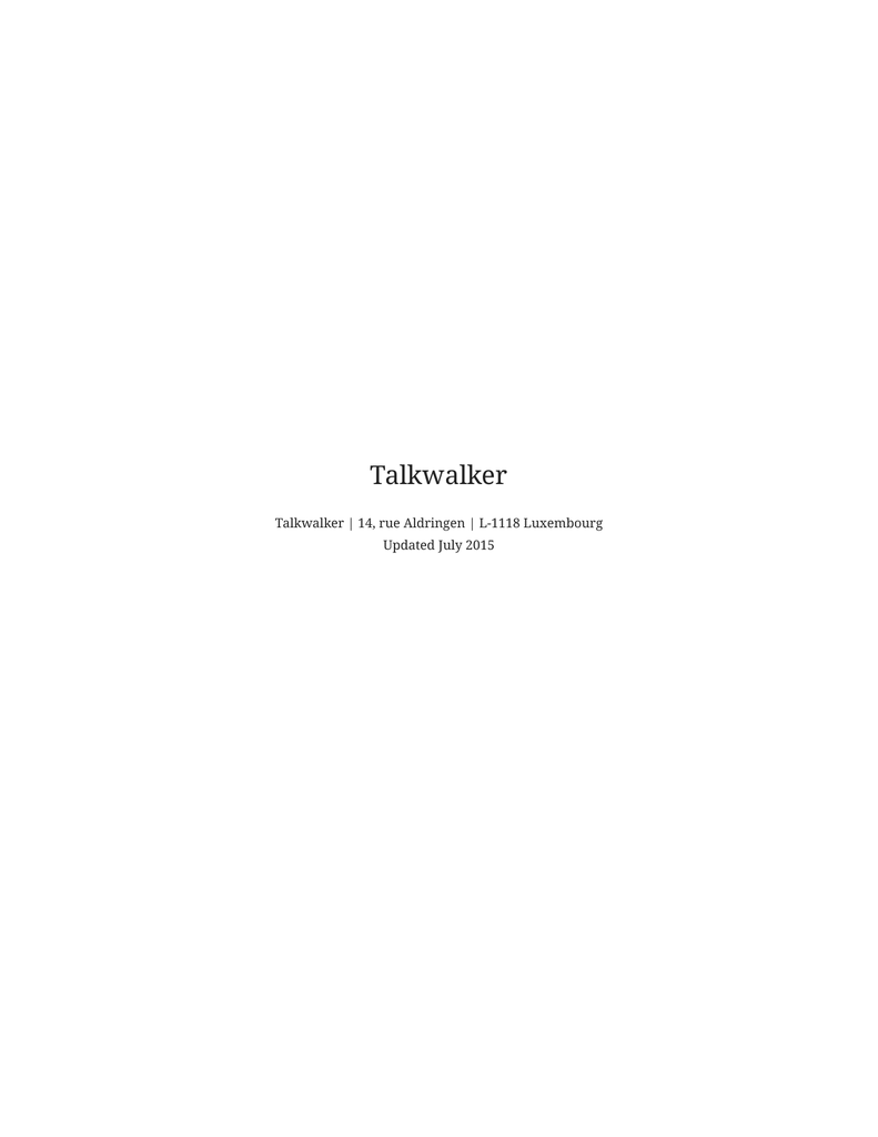 Dashboard Talkwalker Manualzz