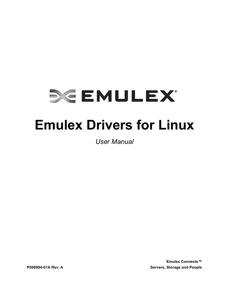 Emulex drivers for linux