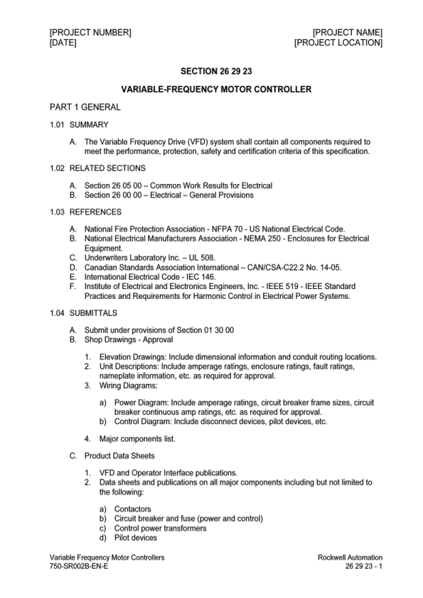 Allen Bradley 753 Vfd Wiring Diagram - Wiring Diagram