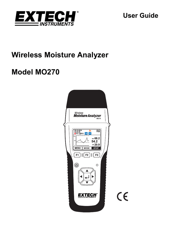 MRC MO270 WIRELESS COMBINATION PIN/PINLESS MOISTURE METER Manual Manualzz