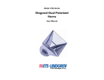 Diagonal Dual Polarized Horns 3164 3164-03, 3164 3164-04 User Manual