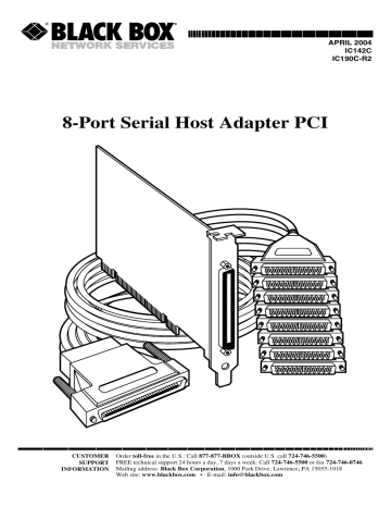 8-Port Serial Host Adapter PCI | Manualzz