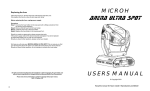 Microh ARENA ultra spot User manual